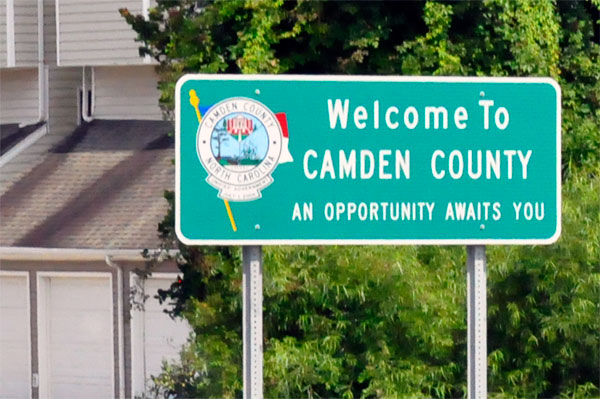 Welcome to Camden County sign